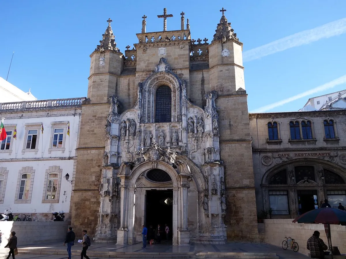Santa Cruz Monastery facade in central Coimbra, steps away from top budget hostels in the city