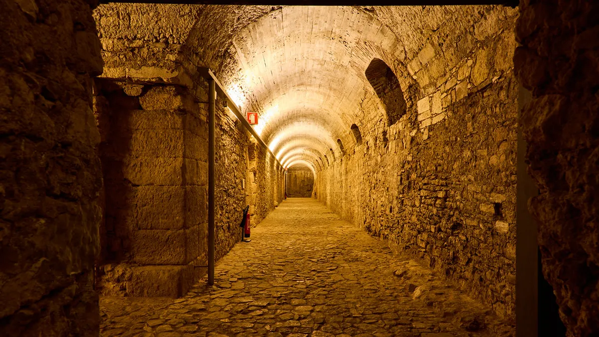 Coimbra Roman Cryptoporticus underground vaulted chambers showing ancient Roman engineering beneath the city