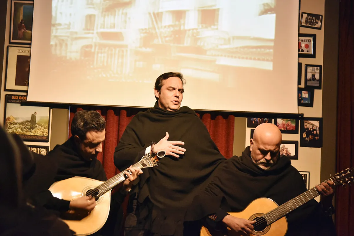 Intimate Fado performance venue in Coimbra where guests enjoy traditional Portuguese music and culture