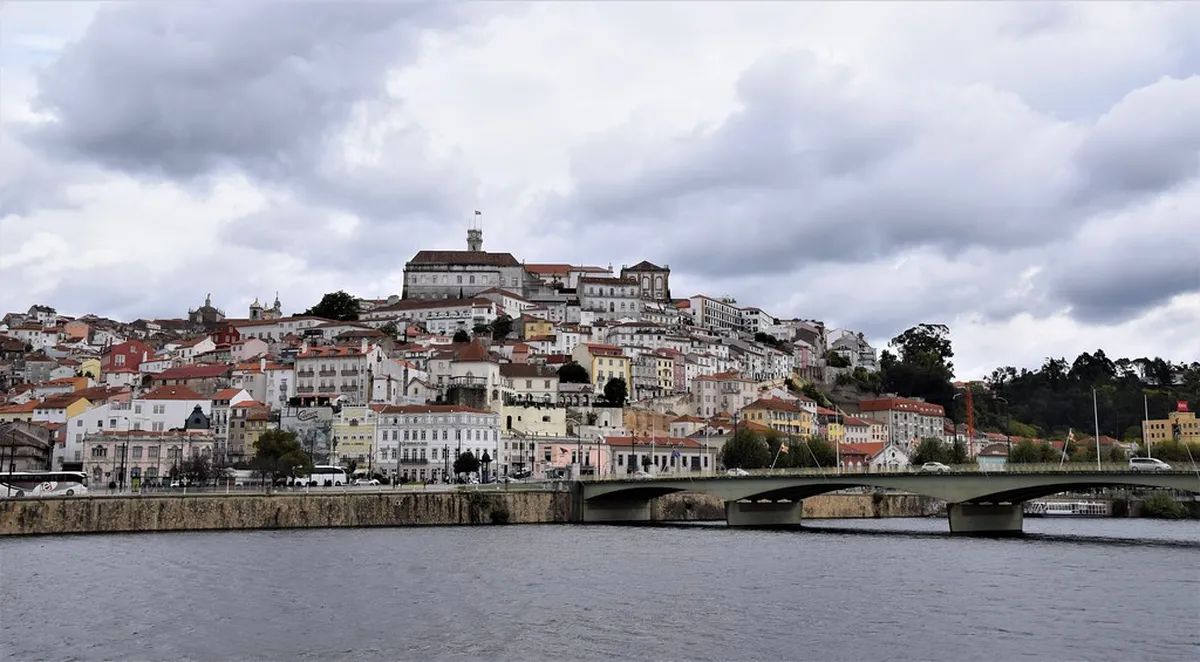 Coimbra's Alta district and University of Coimbra perched on the historic hilltop