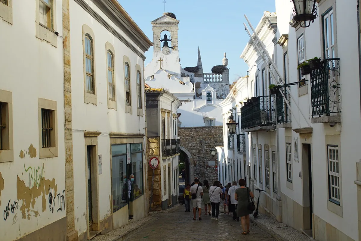 Faro's picturesque Algarve coastline and marina area, a perfect starting point for planning your visit to Portugal