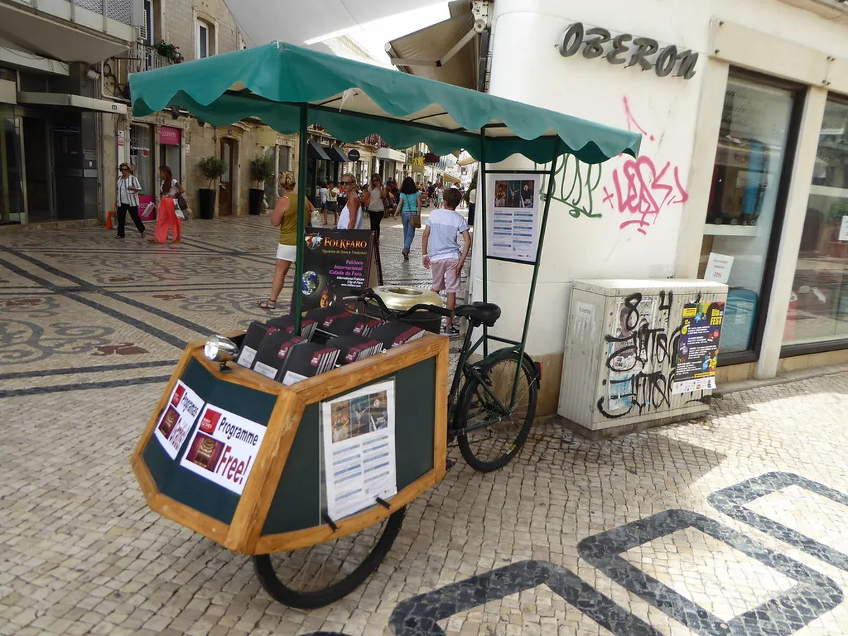 Teatro Lethes in Faro, a historic theatre façade with ornate details in the old town centre
