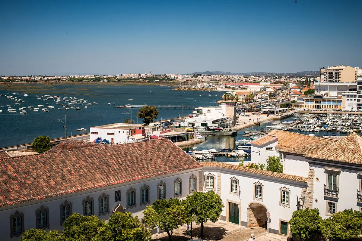 Faro's scenic marina waterfront near the Museu Marítimo reflecting the city's deep seafaring heritage