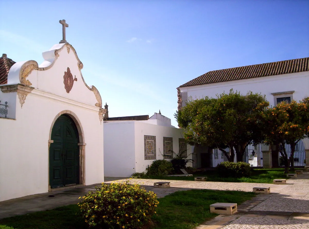 Faro Cidade Velha historic district with its characteristic white buildings and ancient city walls