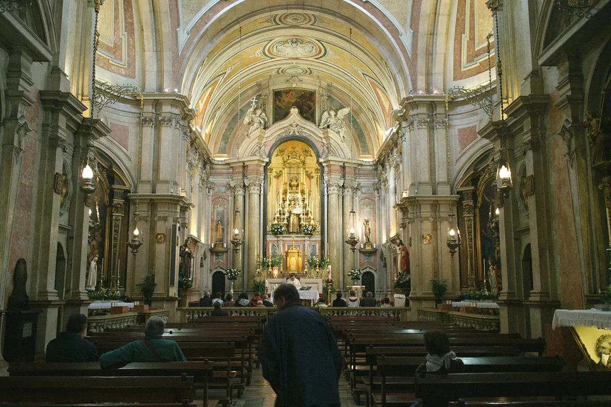 Igreja de Santo António in Lisbon, a Baroque church marking the birthplace of the city's patron saint