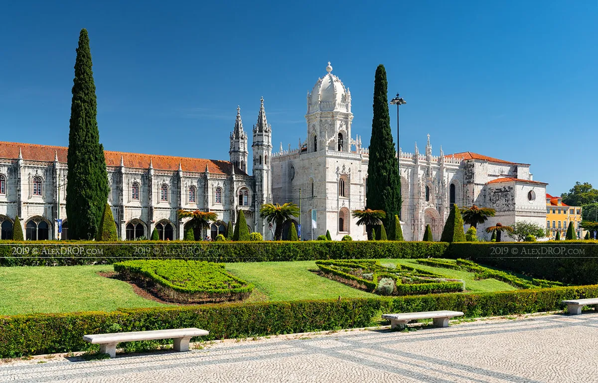 Lisbon's Jerónimos Monastery in Belém, a stunning example of Manueline architecture and a UNESCO World Heritage site