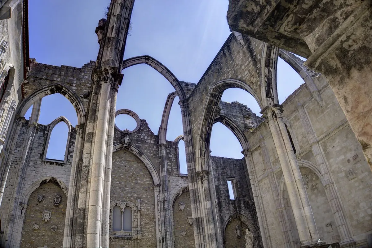 Lisbon earthquake ruins from the catastrophic November 1755 disaster that destroyed most of the historic city
