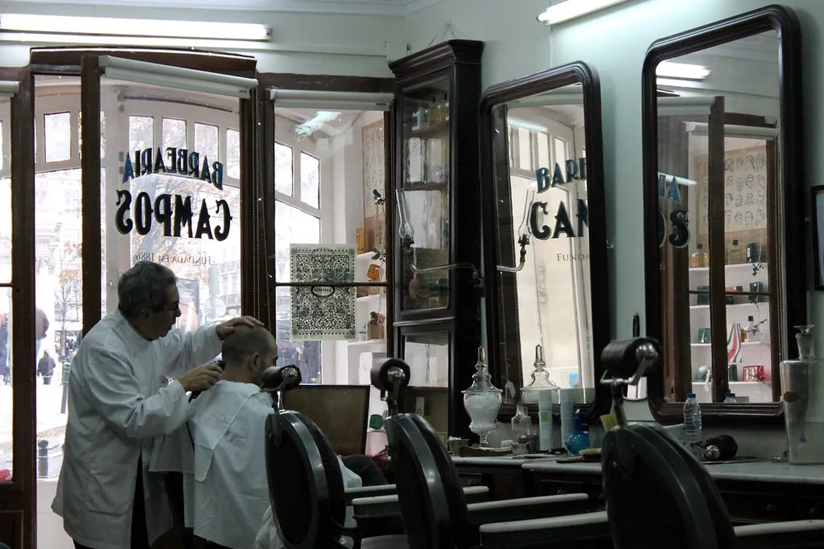 Lisbon's Chiado district coffee house with classic art deco interiors and marble tables