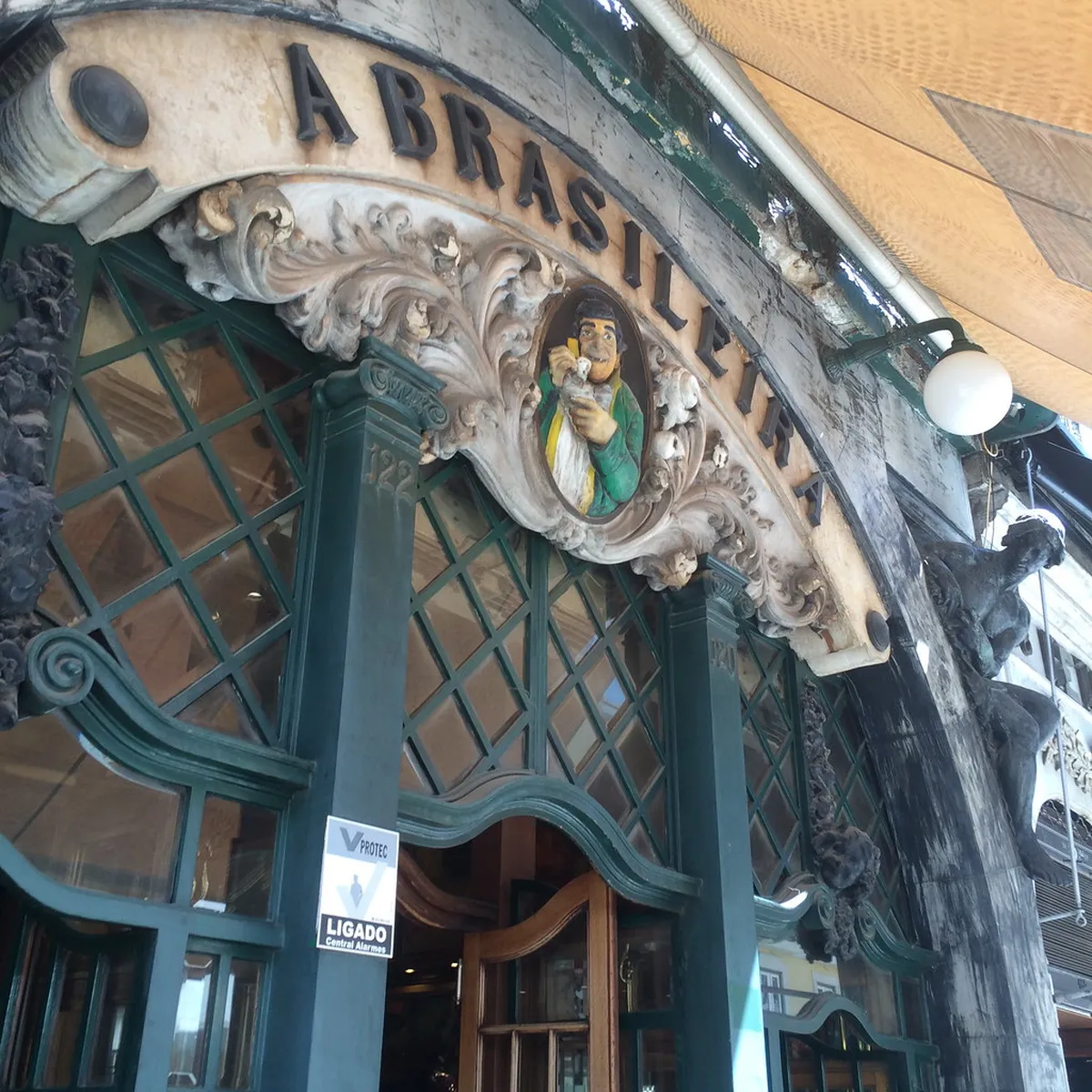 Lisbon historic cafe interior with vintage decor reflecting the city's literary and artistic heritage